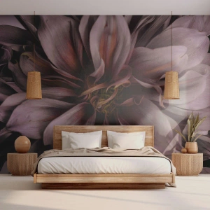 Fototapet Standard Eco - Blomstret hjerte - Buket blomster, Dahlia, Blomst - 500x350 cm