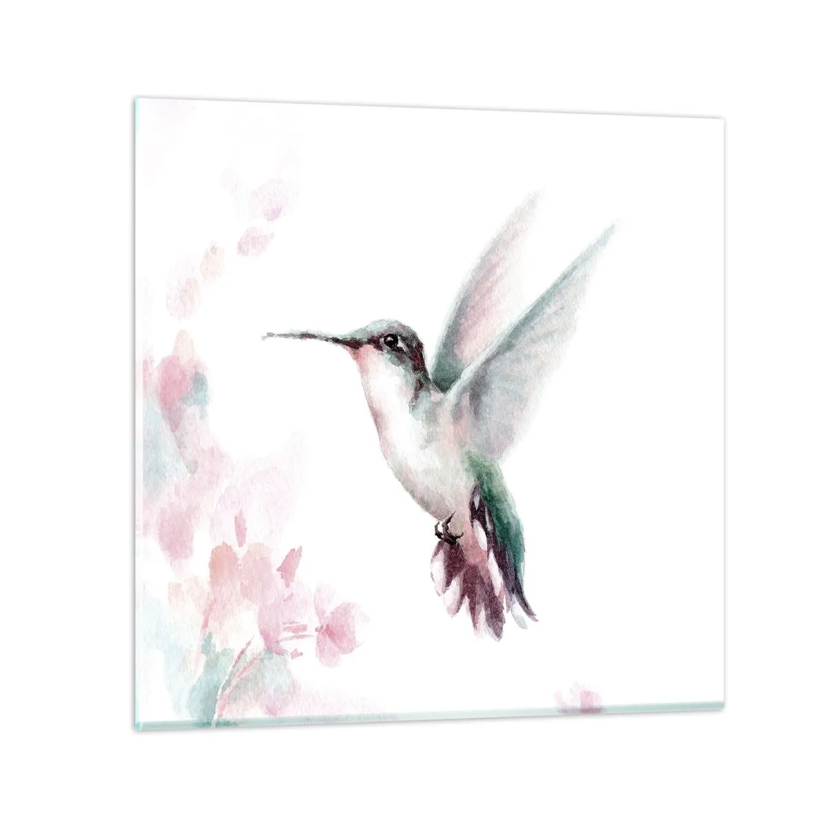 Billede på glas - Stoppet i flagren - 40x40 cm