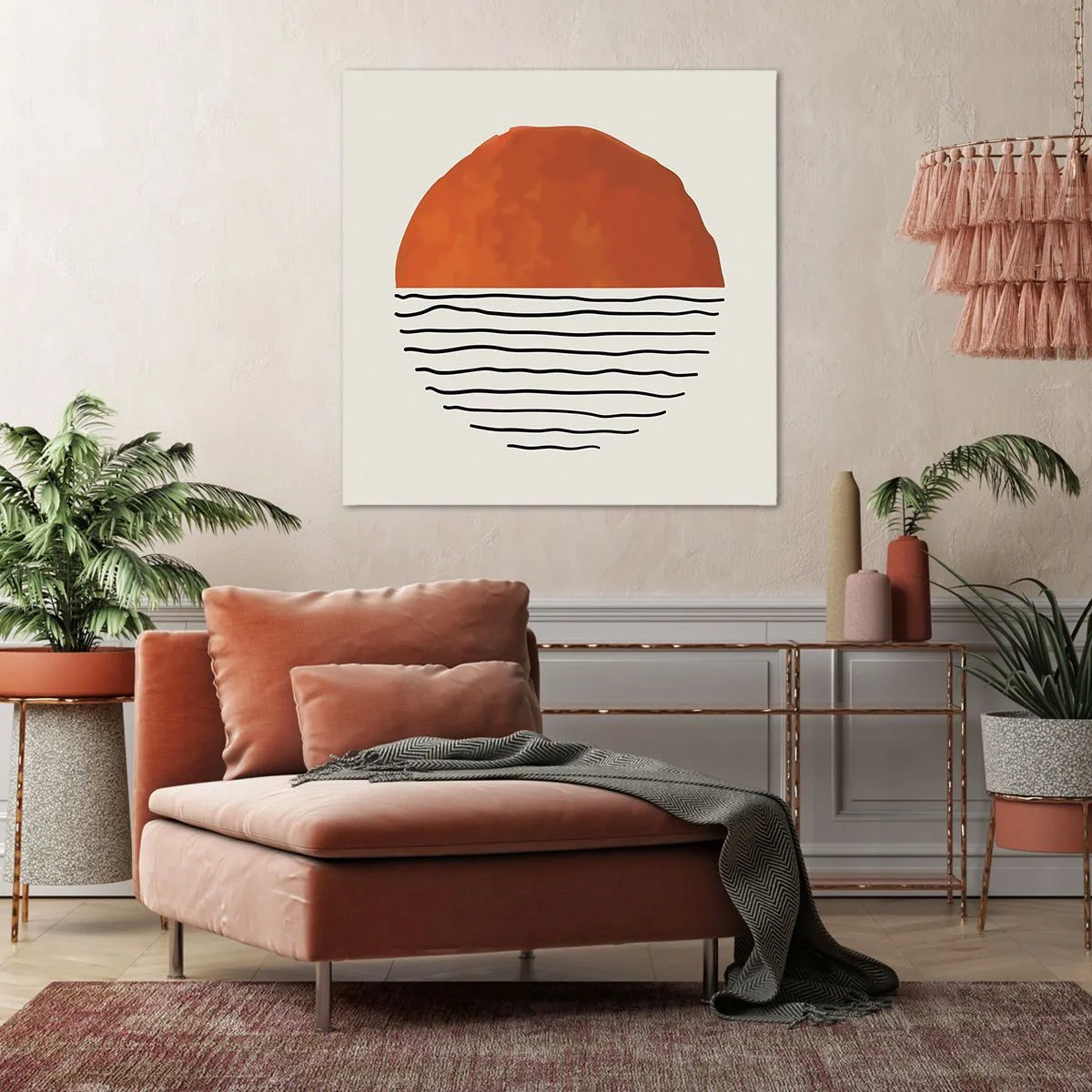 Lærredstryk - Billede på lærred - I en japansk atmosfære - 30x30 cm