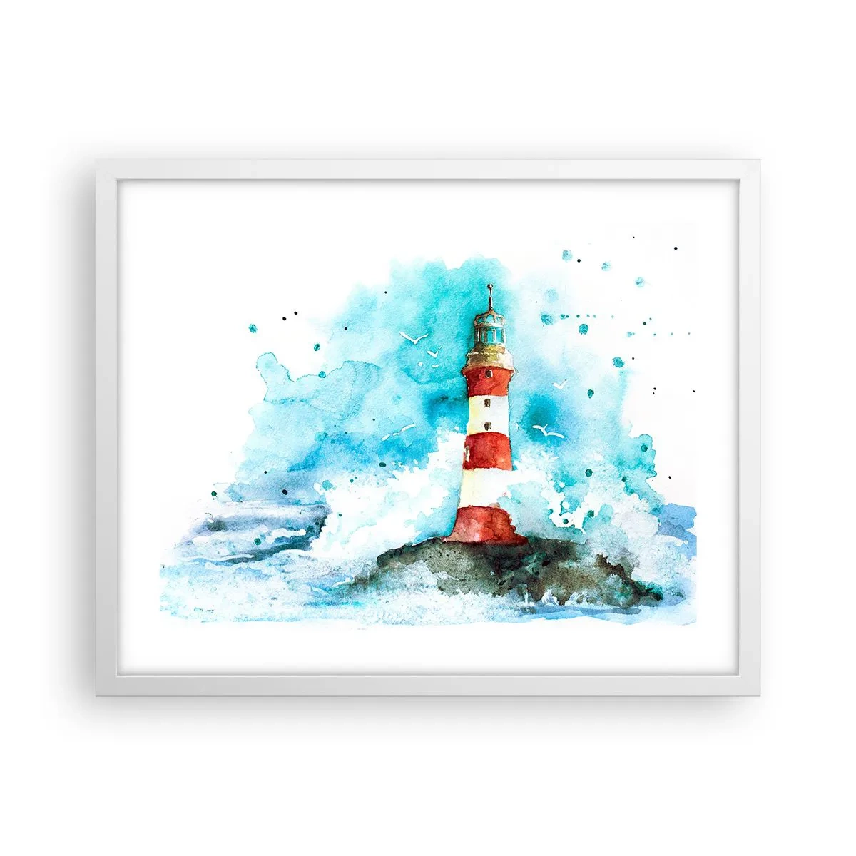 Plakat i hvid ramme - Elementernes enhed - 50x40 cm