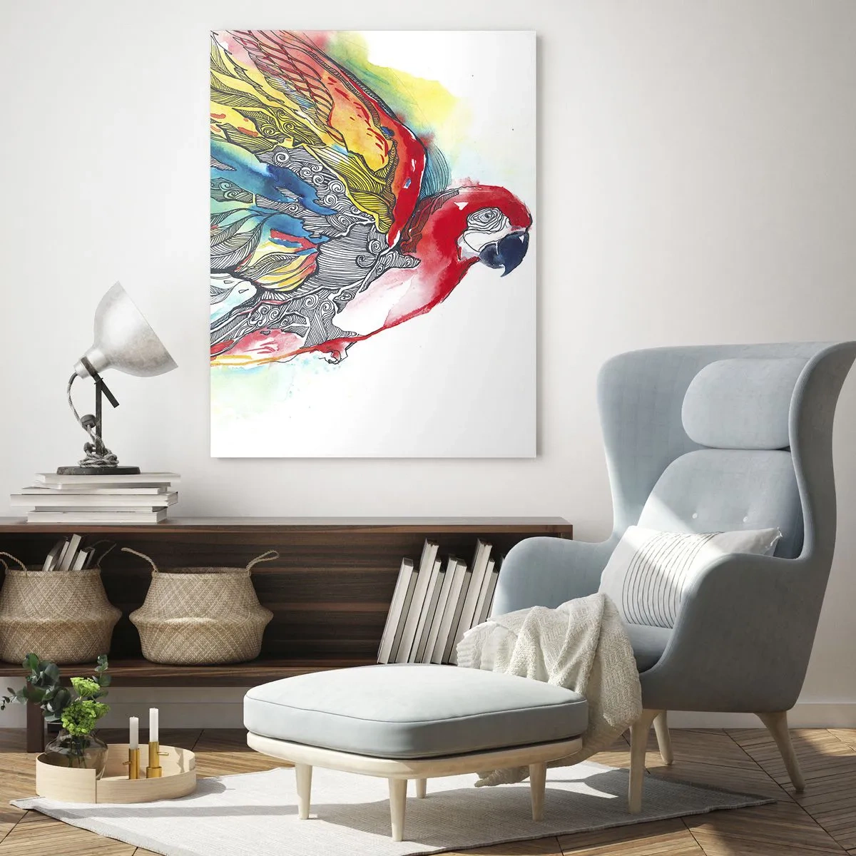 Billede på glas - Lev farverigt - 50x70 cm