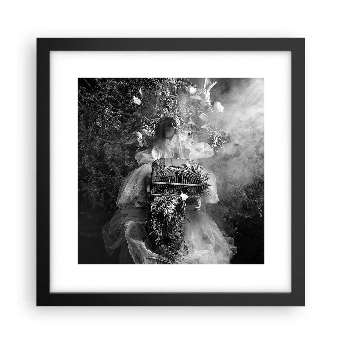 Plakat i sort ramme - Selve Moder - Naturen - 30x30 cm