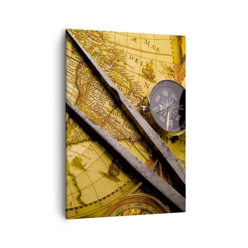 Lærredstryk - Billede på lærred - Hvor er skattene? - 50x70 cm