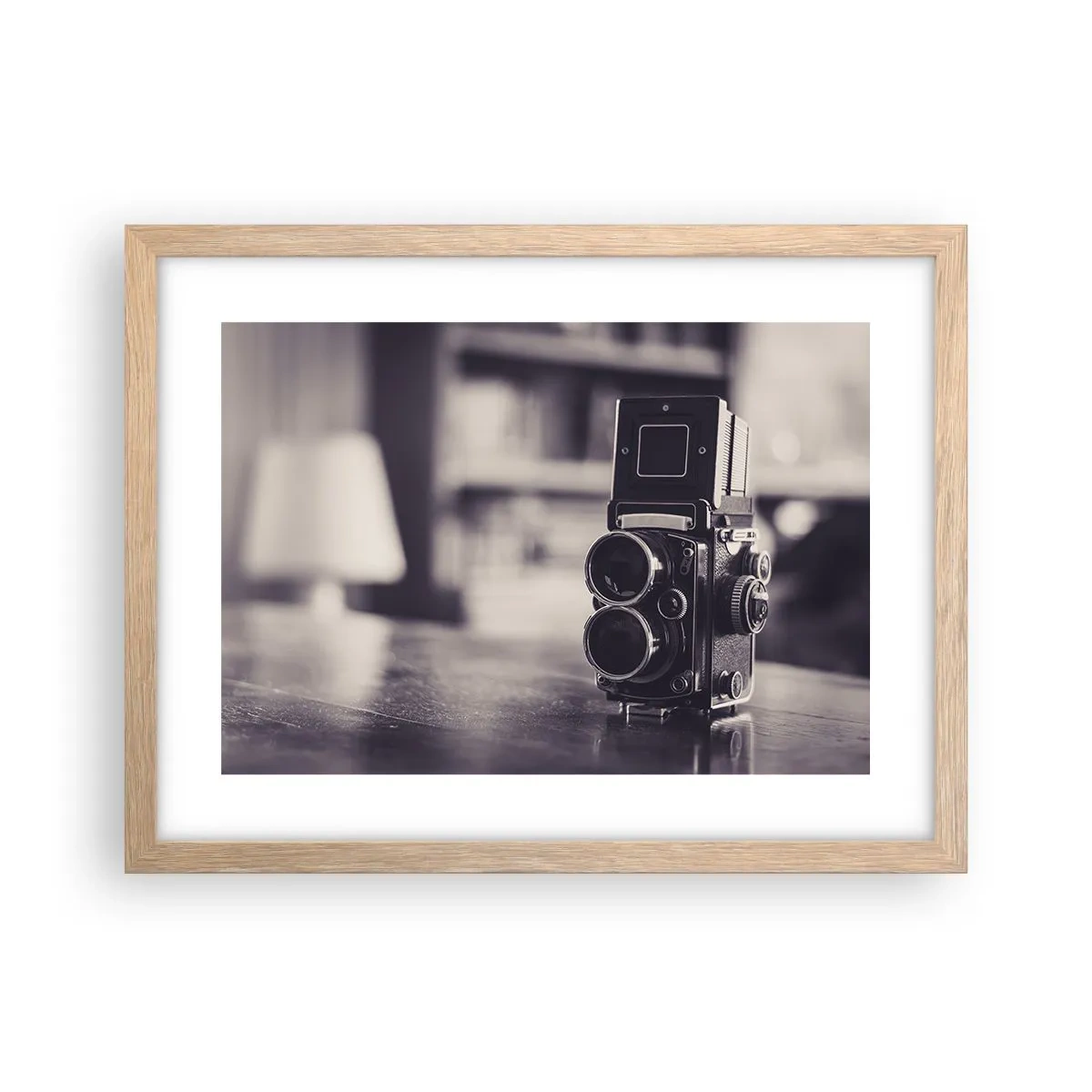 Plakat i ramme af lyst egetræ - Magien i et gammelt fotografi - 40x30 cm