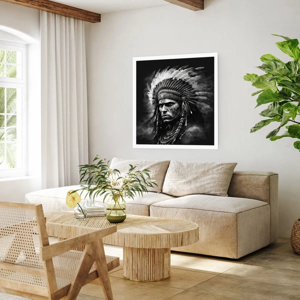 Plakat - Leder og kriger - 40x40 cm