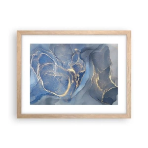 Plakat i ramme af lyst egetræ - Guldstøv - 40x30 cm