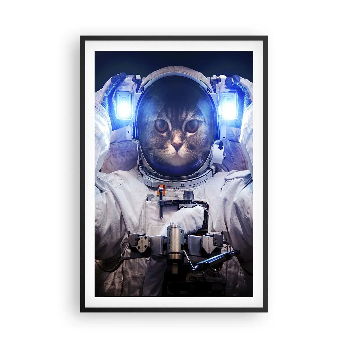 Plakat i sort ramme - Houston, I har et problem - 61x91 cm