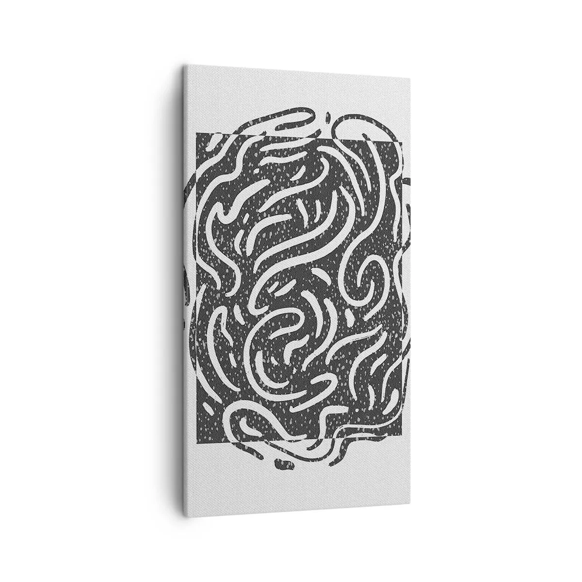 Lærredstryk - Billede på lærred - Abstraktion: en dans af glæde - 45x80 cm