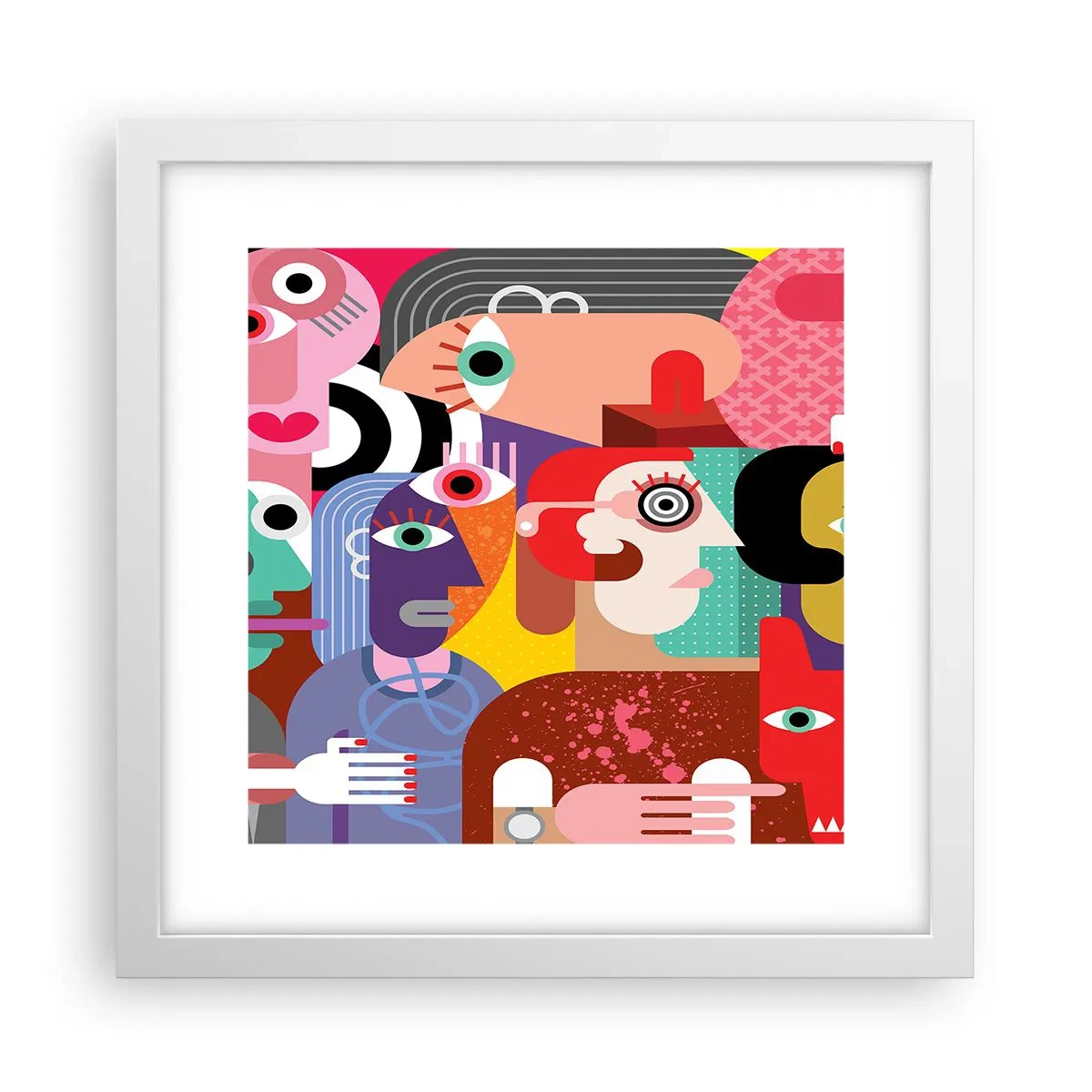 Plakat i hvid ramme - Vi fra hr. Picasso - 30x30 cm