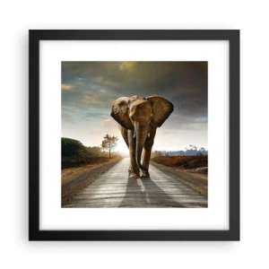 Plakat i sort ramme - Og slet ikke i en porcelænsbutik - 30x30 cm