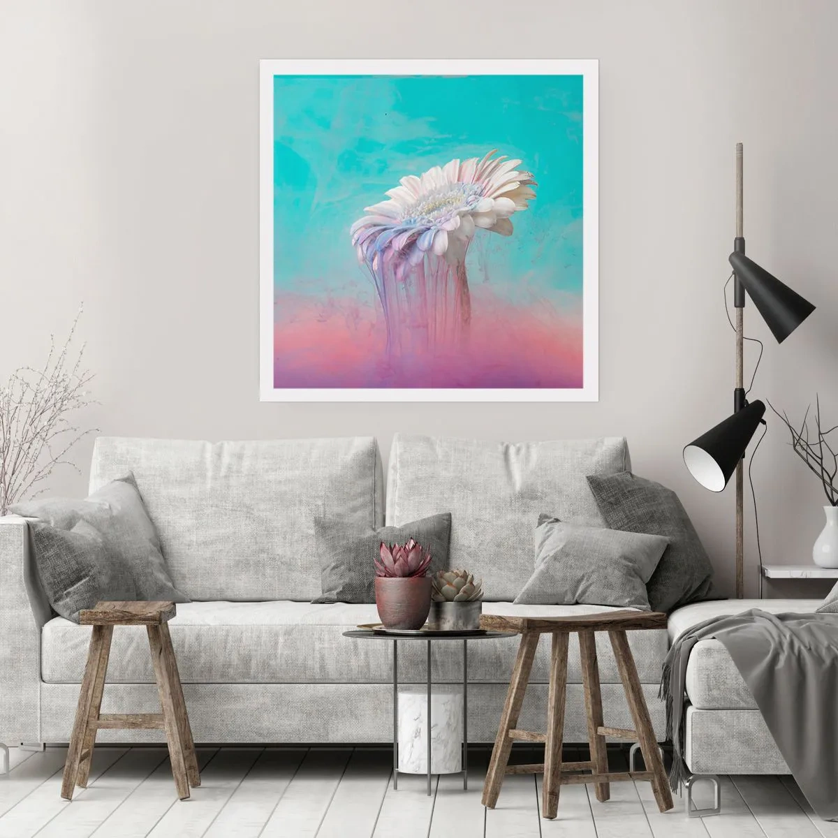 Plakat - Blomster efter døden - 60x60 cm