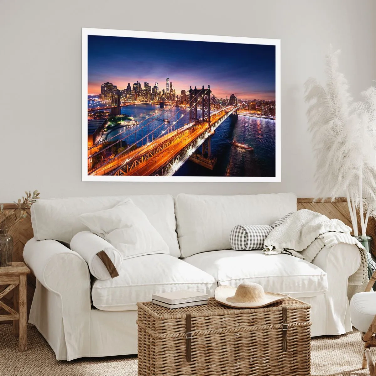 Plakat - En lysende bro til hjertet af byen - 70x50 cm