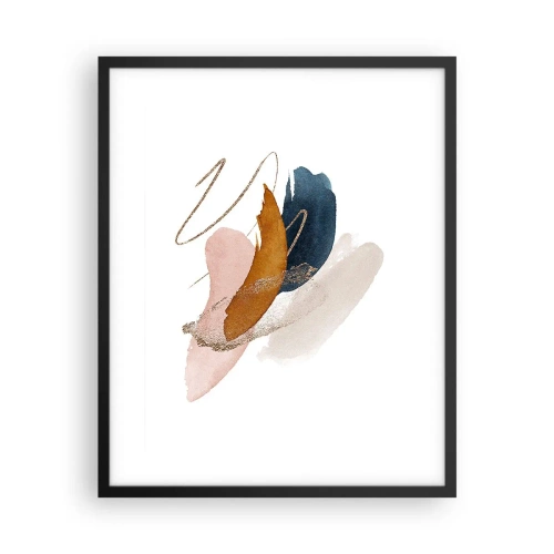 Plakat i sort ramme - Bevinget sammensætning - 40x50 cm