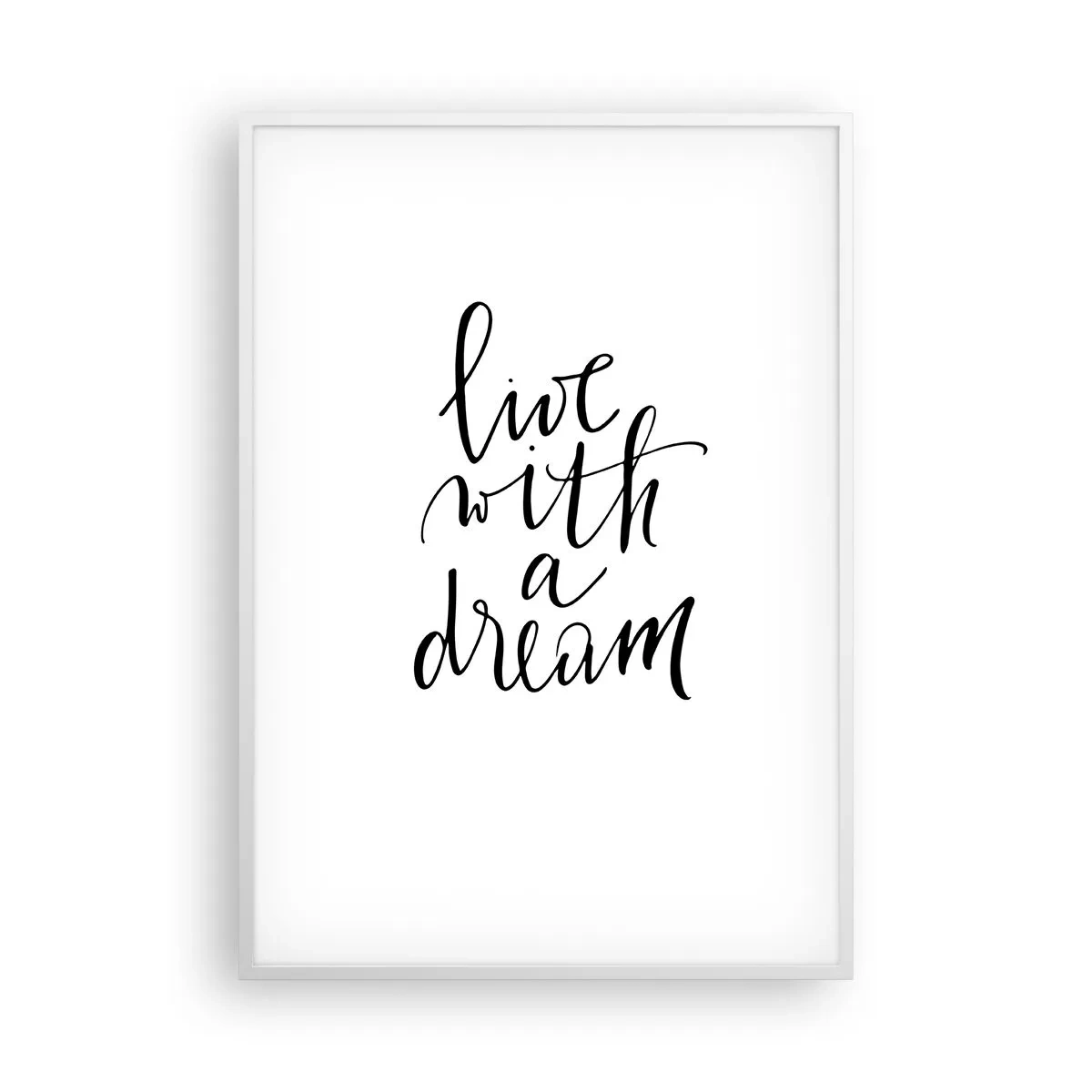 Plakat i hvid ramme - Of course - 70x100 cm