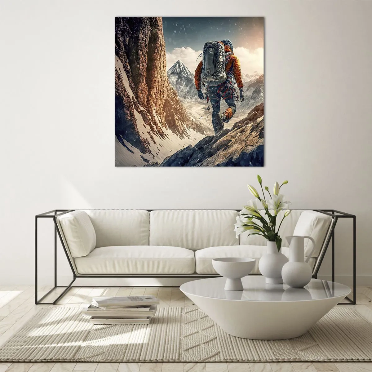 Billede på glas - Ensom kriger - 50x50 cm