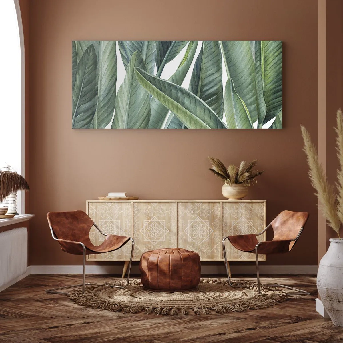 Lærredstryk - Billede på lærred - Det grønne i sig selv - 100x40 cm