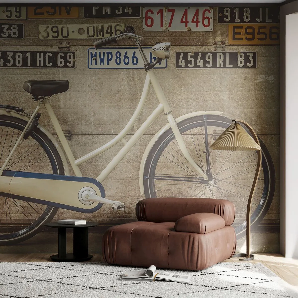 Fototapet Standard Eco - Ingen komplekser - Vægmaleri, Cykel, Plader - 200x140 cm