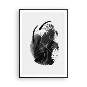 Plakat i sort ramme - Kom frem fra det sorte - 70x100 cm