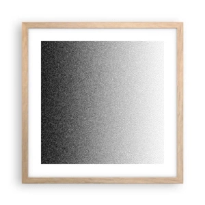 Plakat i ramme af lyst egetræ - På vej mod lyset - 40x40 cm