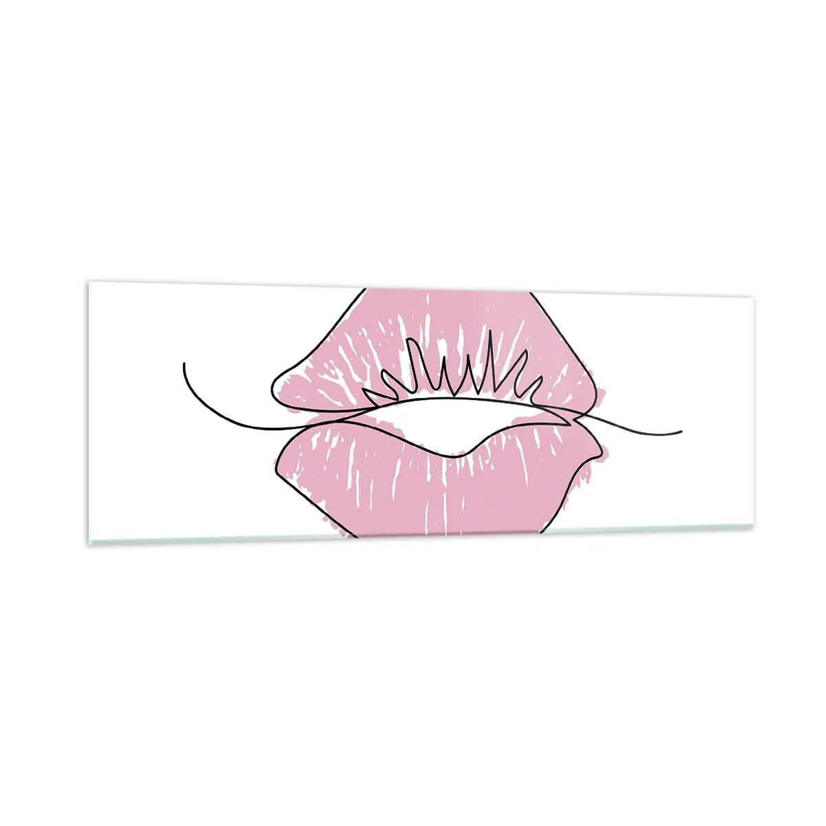Billede på glas - Klar til at kysse? - 90x30 cm