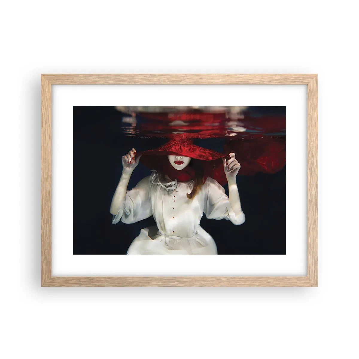 Plakat i ramme af lyst egetræ - Vidunderkvinden - 40x30 cm