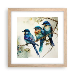 Plakat i ramme af lyst egetræ - Er han fornærmet? - 30x30 cm