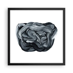 Plakat i sort ramme - Så enkelt er det ikke - 40x40 cm