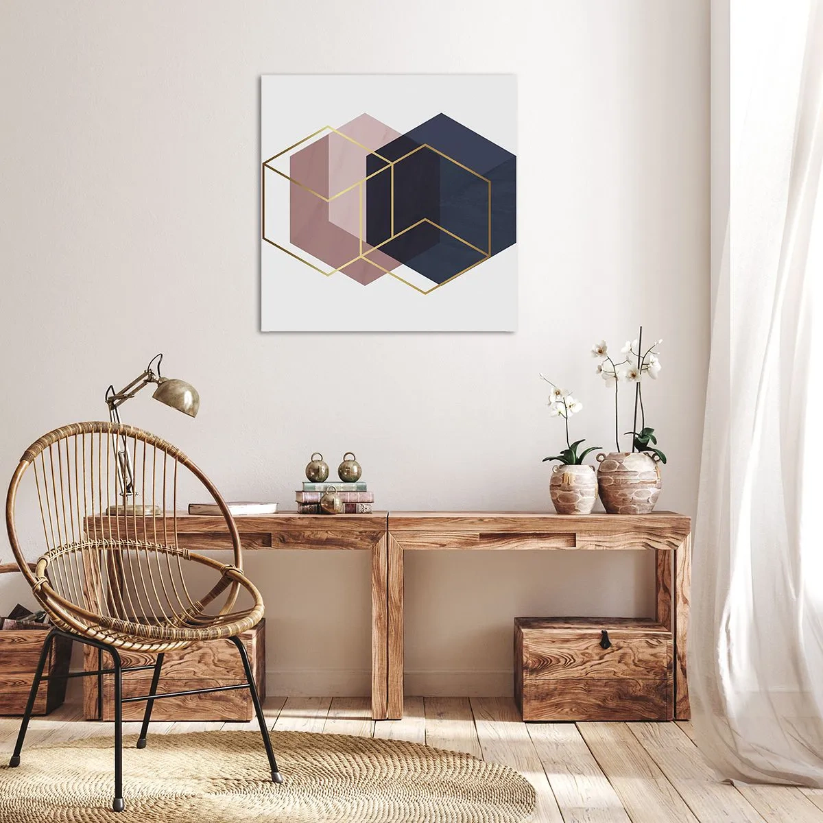 Lærredstryk - Billede på lærred - Styrken ved enkelhed - 40x40 cm