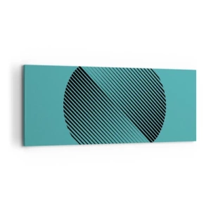 Lærredstryk - Billede på lærred - Cirklen - en geometrisk variation - 120x50 cm