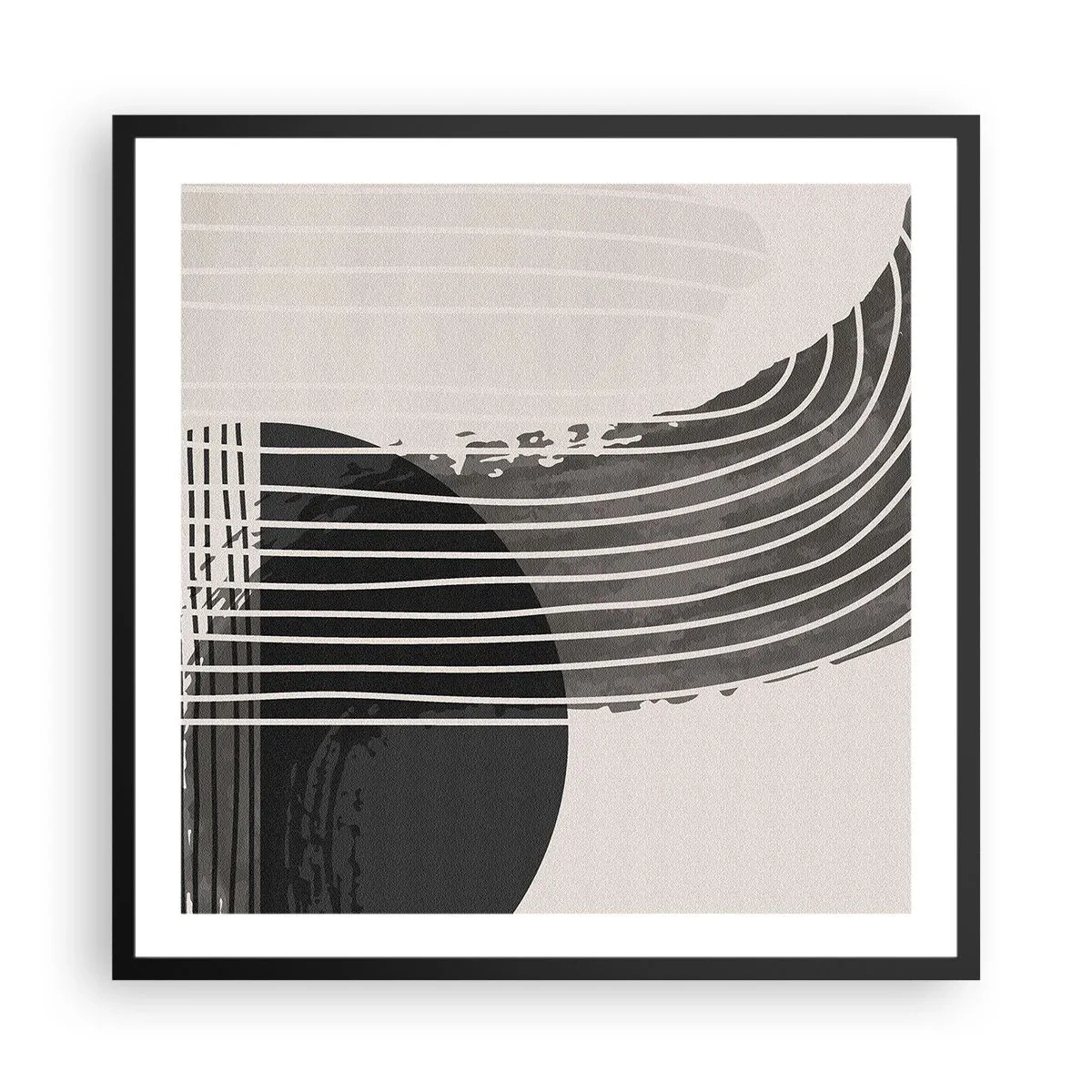 Plakat i sort ramme - Derhen og tilbage - 60x60 cm