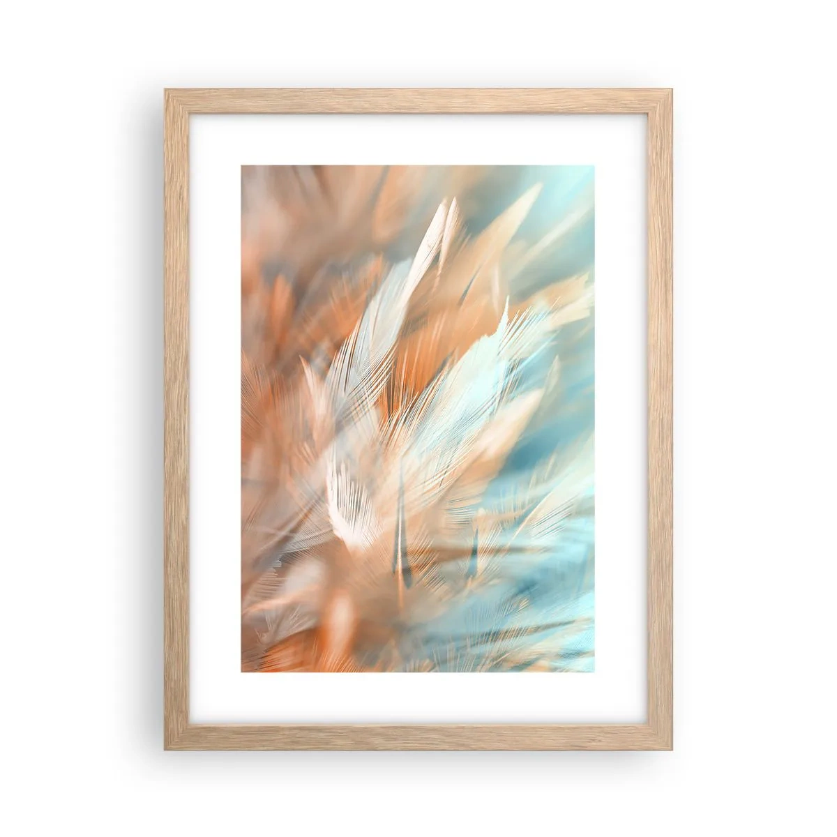 Plakat i ramme af lyst egetræ - I mildhedens land - 30x40 cm