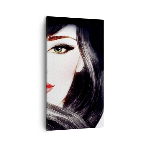 Lærredstryk - Billede på lærred - Safir blik - 45x80 cm