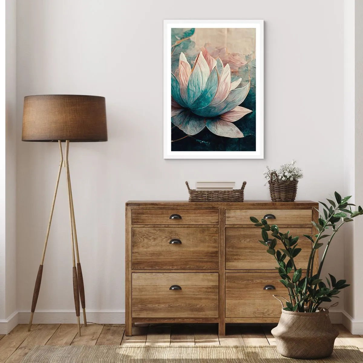 Plakat i hvid ramme - Søens stjerner - 40x50 cm