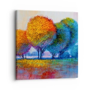 Lærredstryk - Billede på lærred - En klump af piskende farver - 30x30 cm