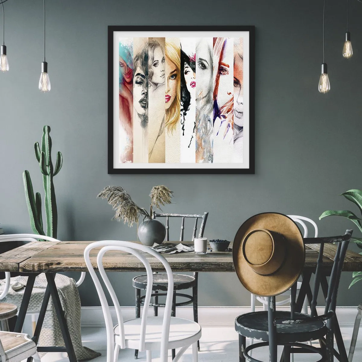 Plakat i sort ramme - Og det er altid DIG - 40x40 cm