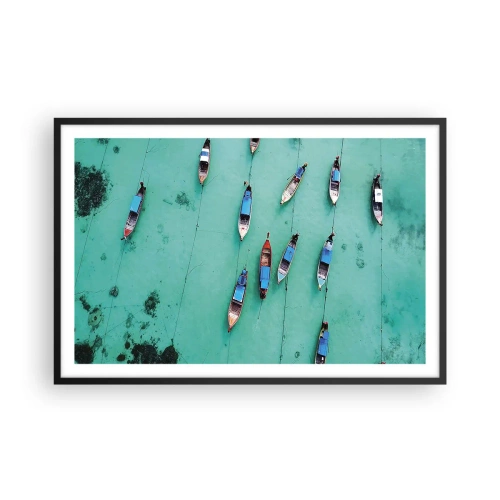 Plakat i sort ramme - I glædelig forventning - 91x61 cm