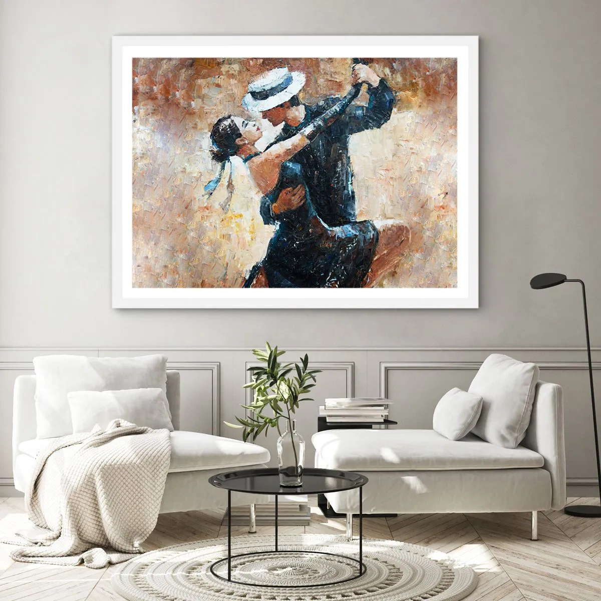 Plakat i hvid ramme - A la Rudolf Valentino - 70x50 cm