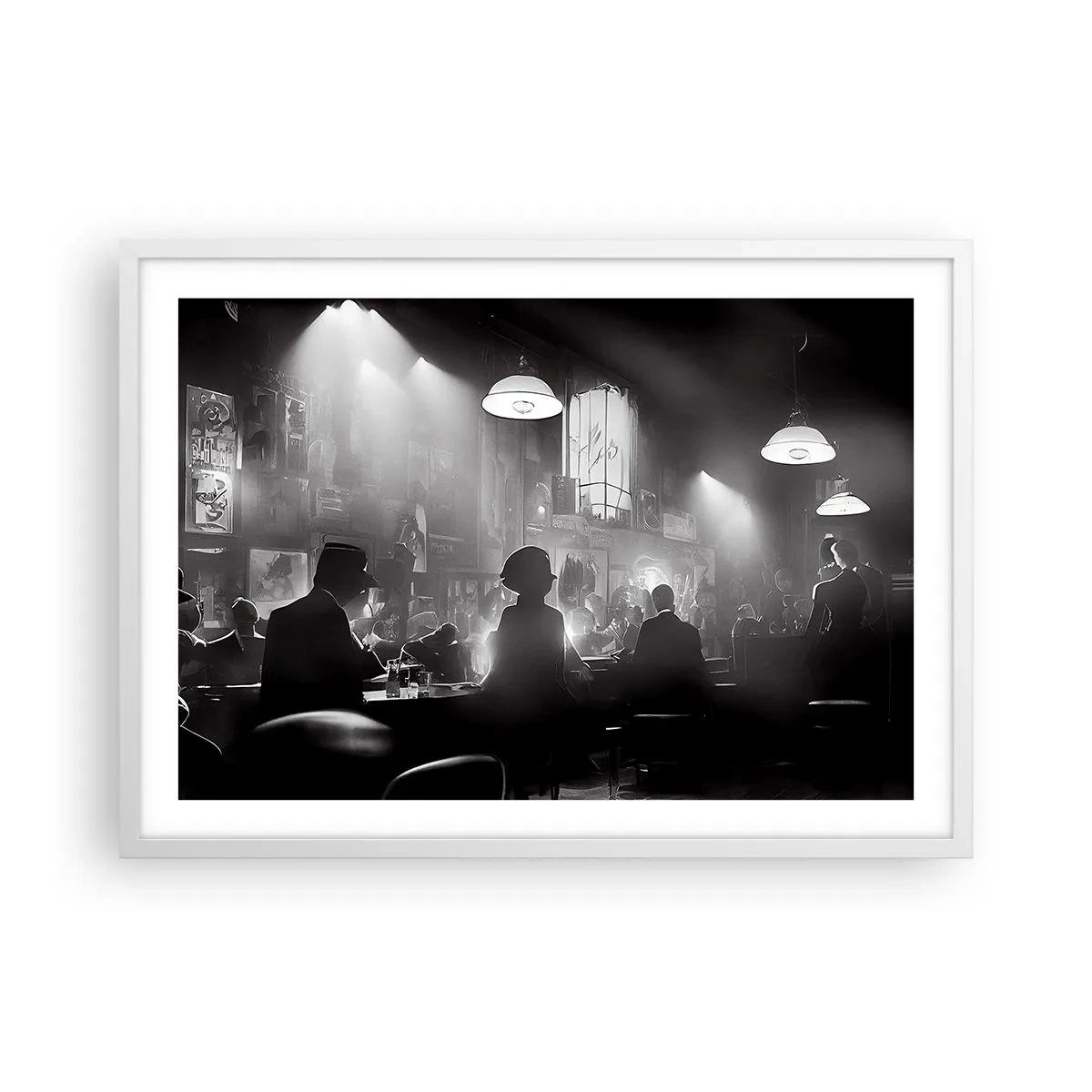 Plakat i hvid ramme - I en jazzet stemning - 70x50 cm
