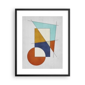 Plakat i sort ramme - Abstraktion: modernistisk leg - 40x50 cm