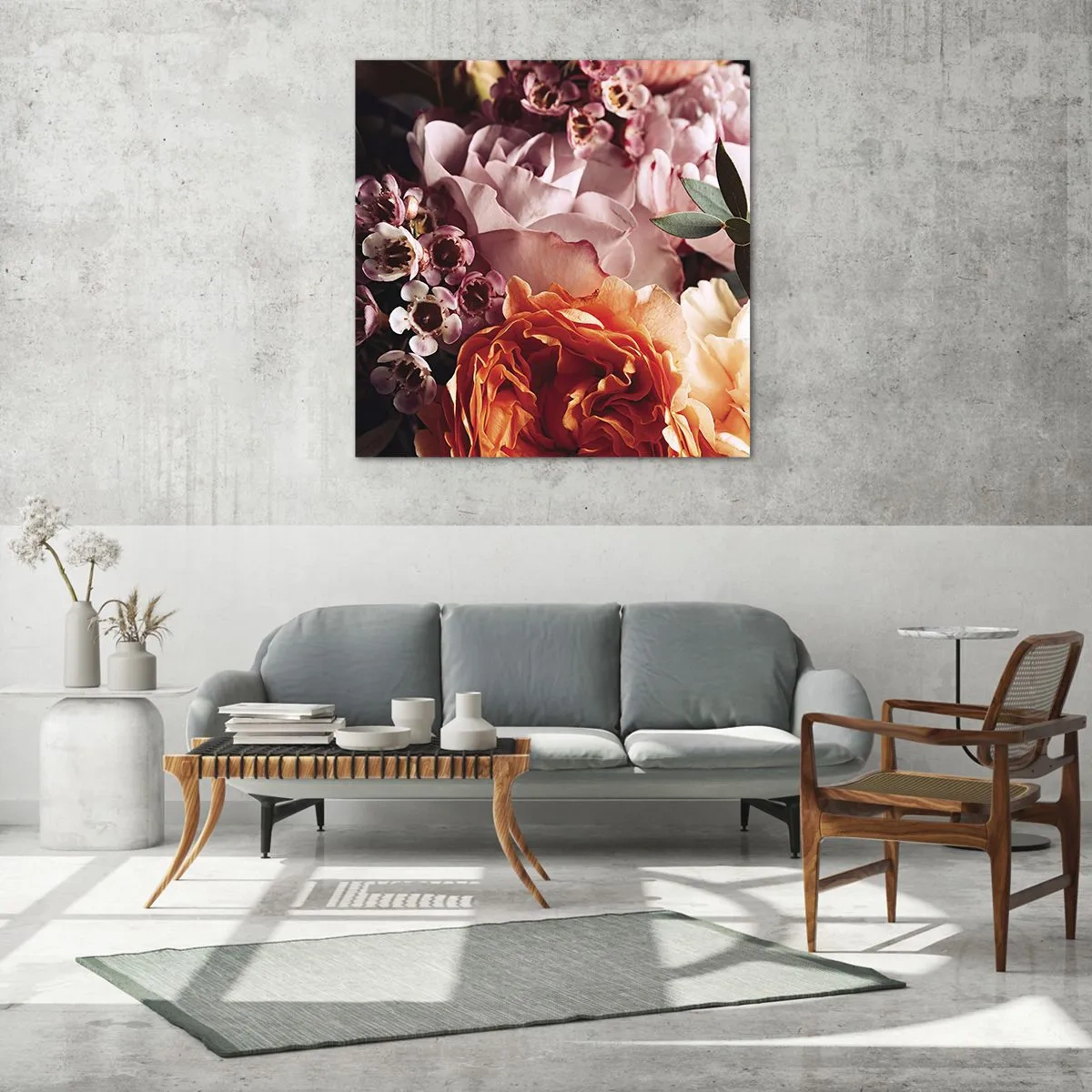 Billede på glas - Indhyllet i skønhed - 60x60 cm