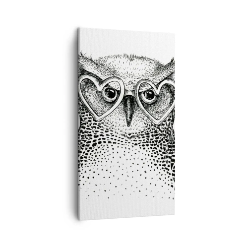 Lærredstryk - Billede på lærred - Klogt og med kærlighed - 45x80 cm