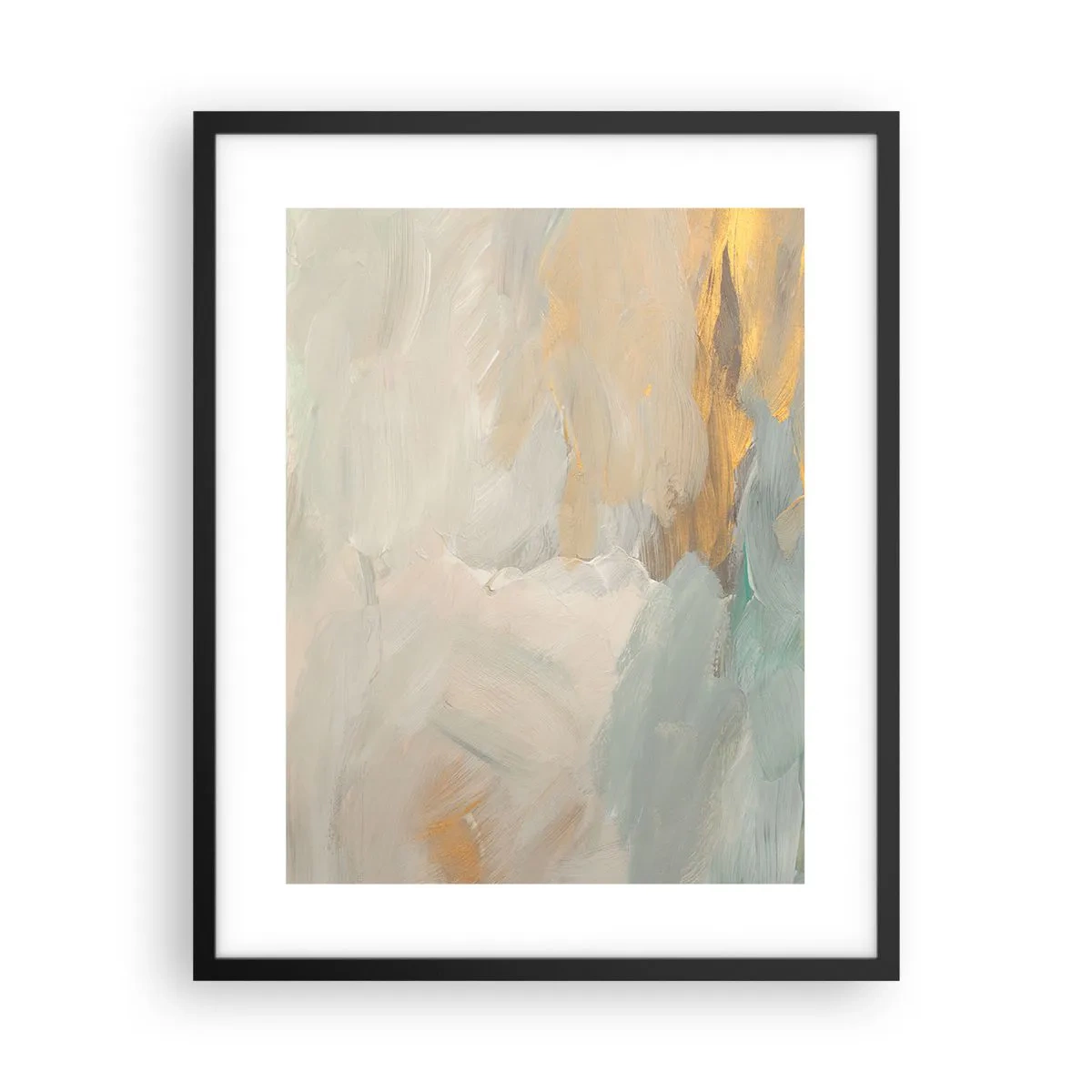 Plakat i sort ramme - Abstraktion - blidhedens land - 40x50 cm