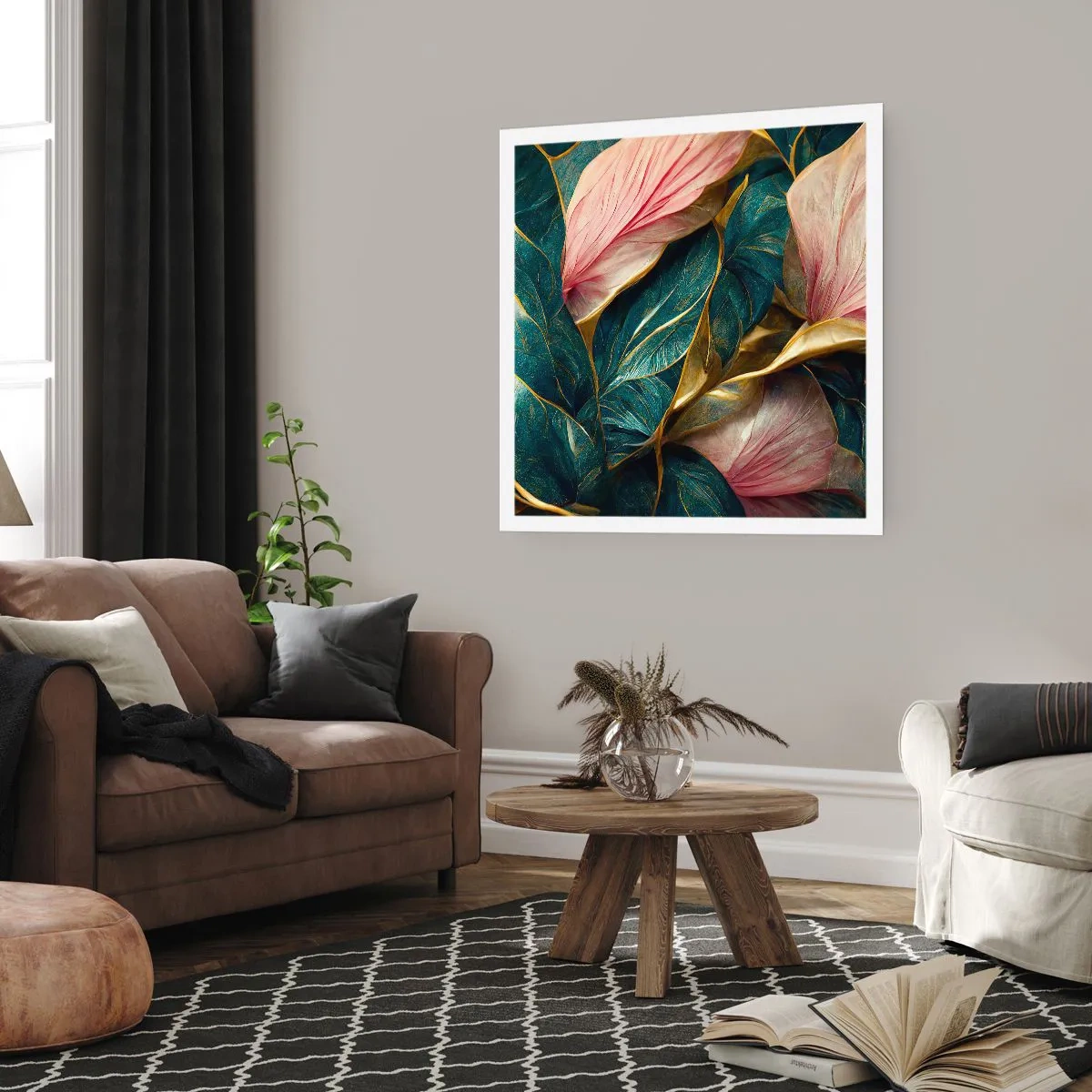 Plakat - Naturlig elegance og stil - 40x40 cm
