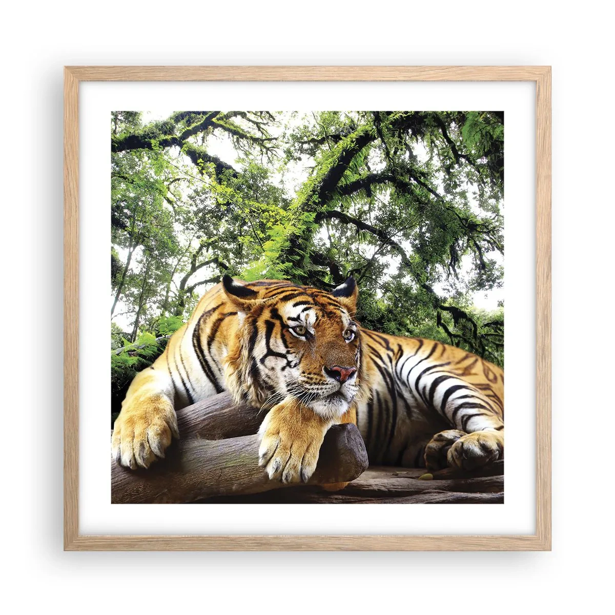 Plakat i ramme af lyst egetræ - Med venlig hilsen - 50x50 cm