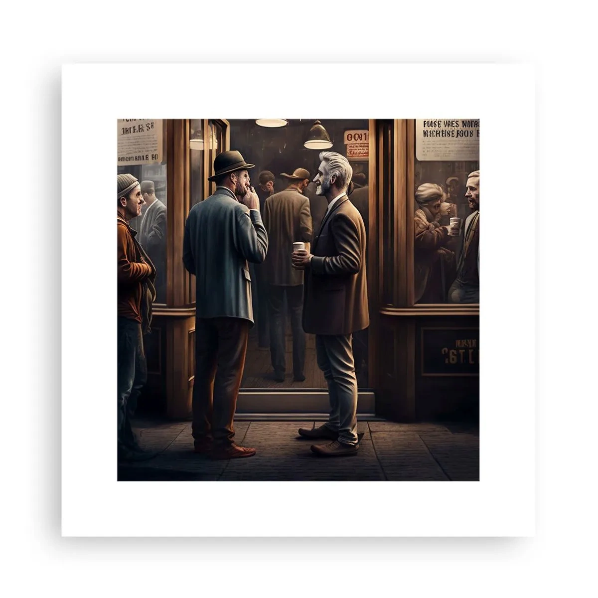 Plakat - Et godt øjeblik på dagen - 30x30 cm