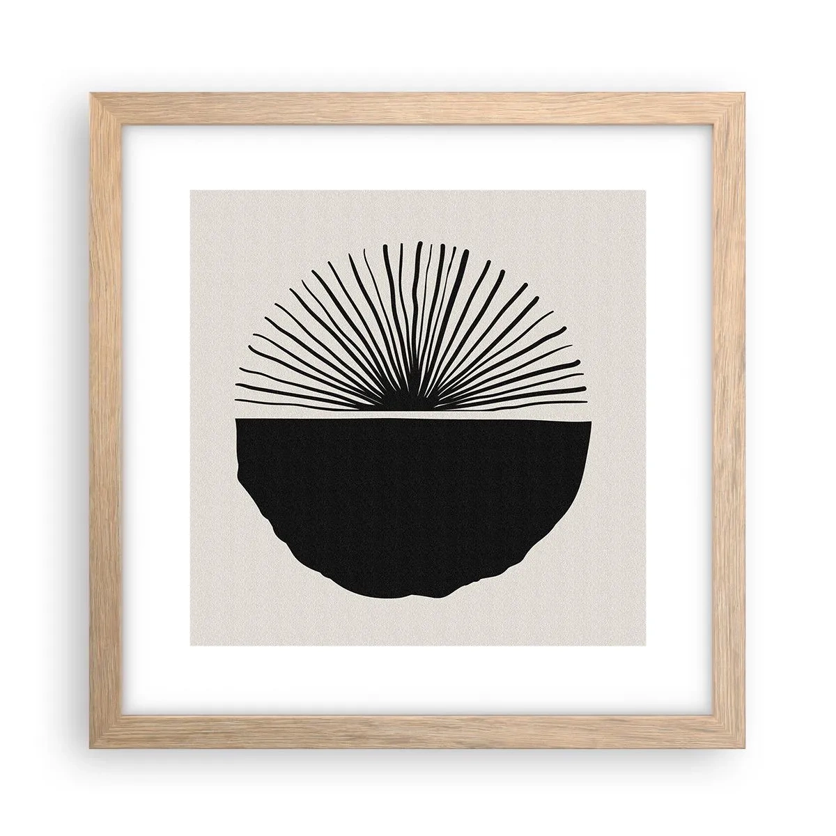 Plakat i ramme af lyst egetræ - En vifte af muligheder - 30x30 cm