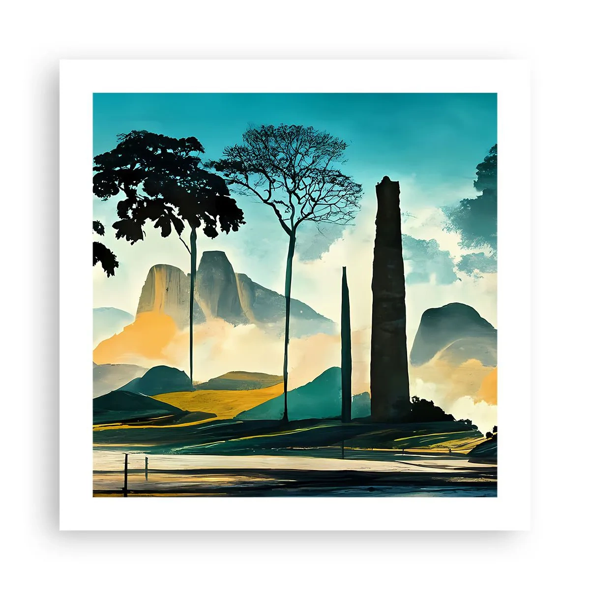 Plakat - Stadig højere og højere - 50x50 cm