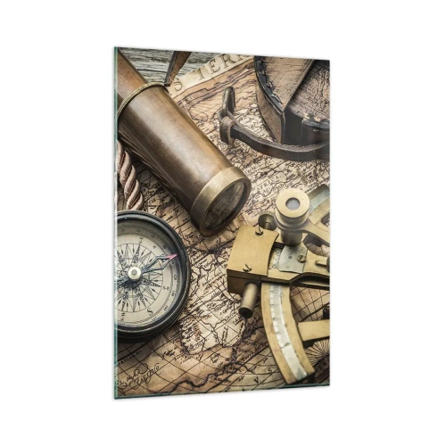 Billede på glas - Fastlægge kursen - 80x120 cm