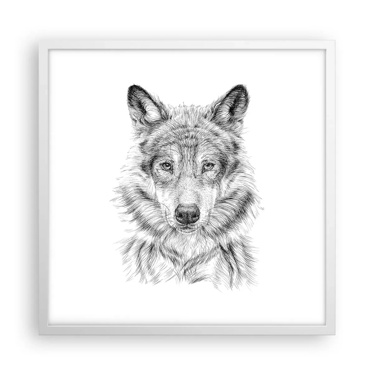 Plakat i hvid ramme - En født leder - 50x50 cm