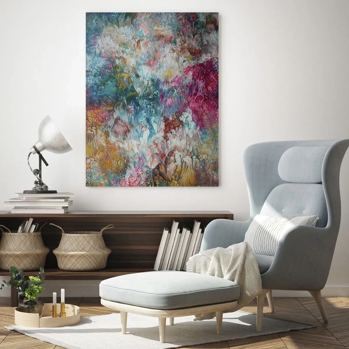 Billede på glas - I fuldt flor - 70x100 cm